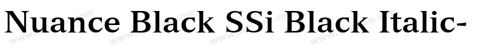 Nuance Black SSi Black Italic字体转换